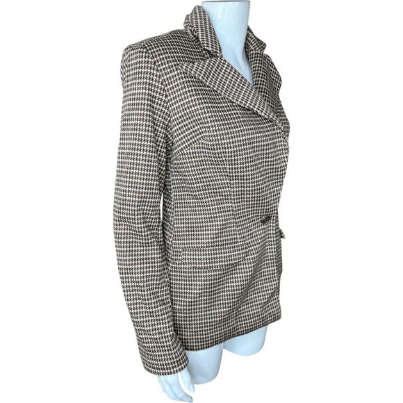 Studio Park X Courtney Khondabi Blazer Brown Check XX-Small NWOT - Picture 4 of 12